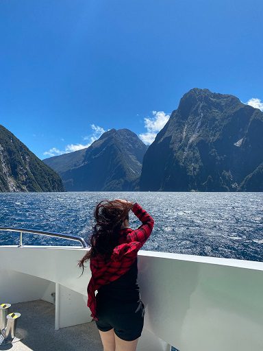 On the day cruise at Milford Sound, New Zealand