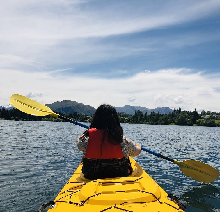 Kayaking on Wanaka Lake