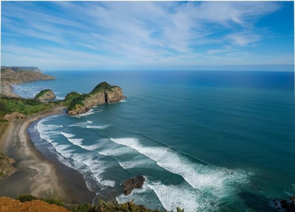 Overlooking west coast at Te henga Walkaway