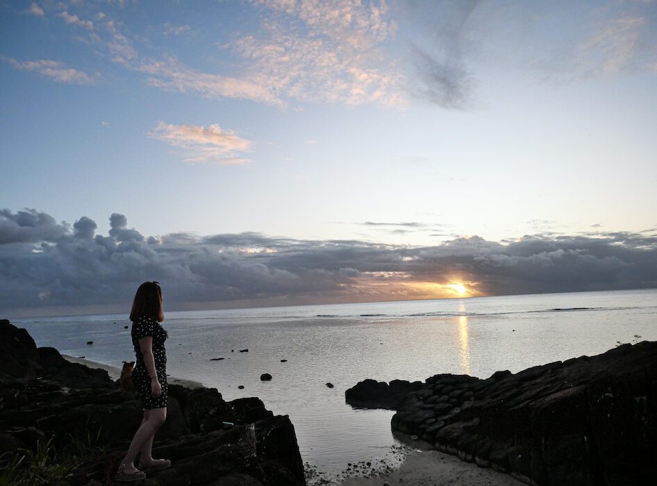Sunset at Black Rock in Rarotonga